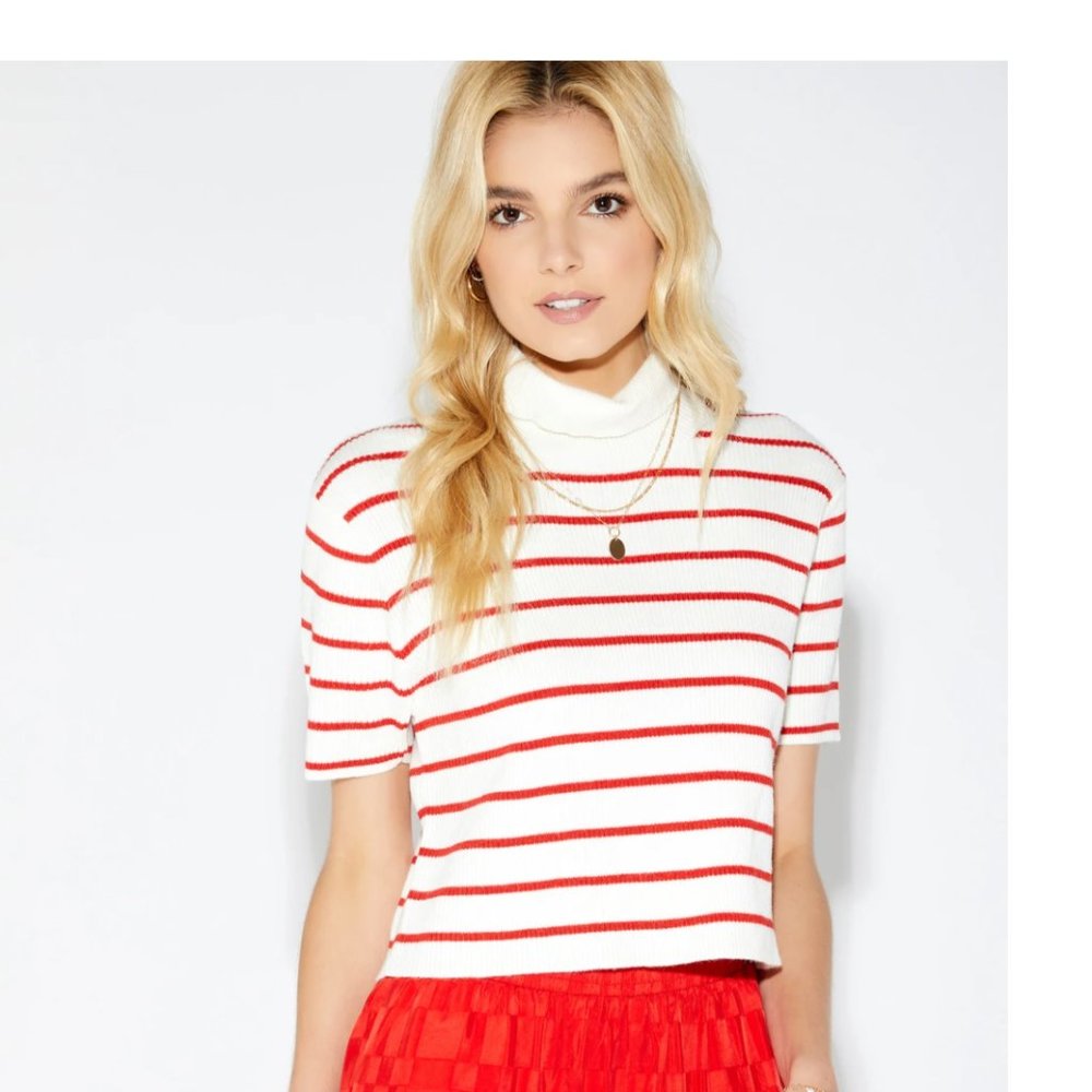 NWOT callahan lucy turtleneck candy cane stripe - Picture 7 of 7